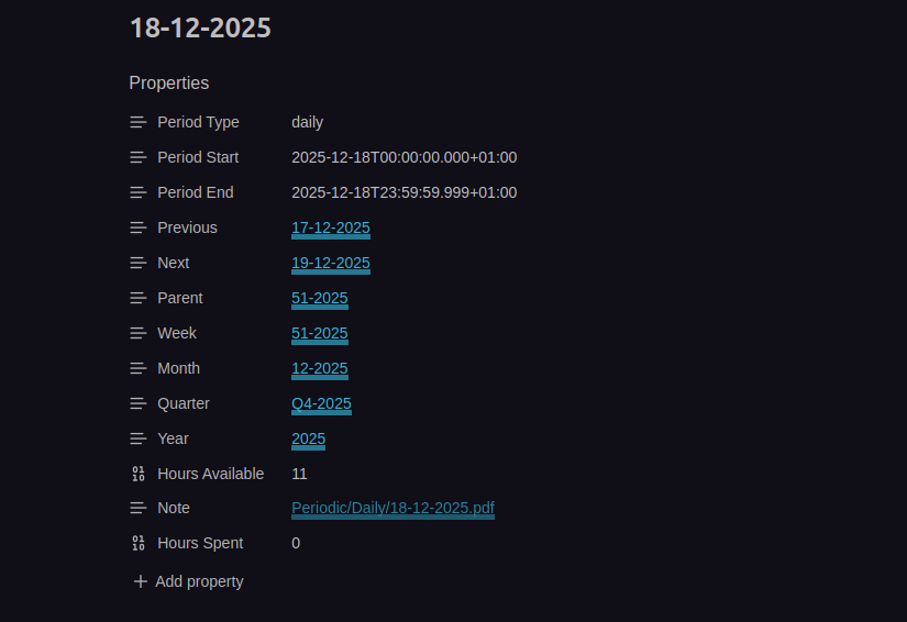 Note interconnection screenshot
